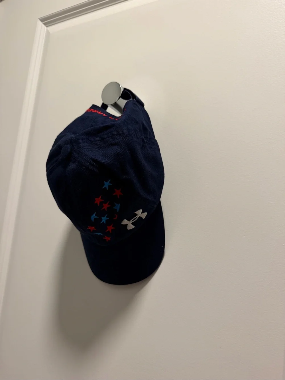 Under Armour Kids Navy Blue Baseball Cap with Red & Light Blue Stars
